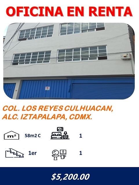 <span style="font-weight: bold;">OFICINA EN RENTA COL. ANZURES, CDMX</span>
