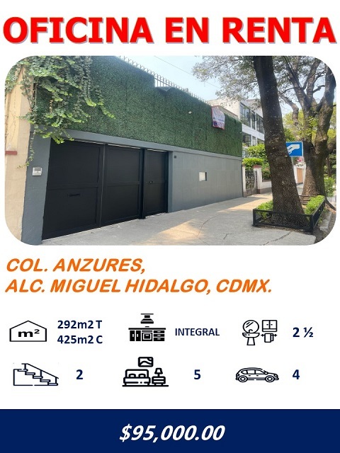 <span style="font-weight: bold;">OFICINA EN RENTA CITY BLUE, SANTA FE</span>